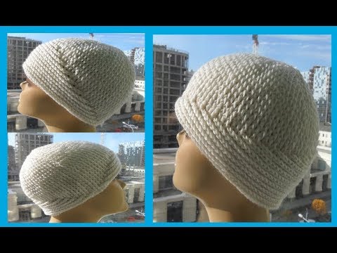 Видео: ШАПОЧКА "Два узора", рельфные столбики,crochet hat (Шапки № 156)