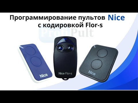 Видео: Программирование пультов Nice FLO 2RS и Nice FLO 2RE