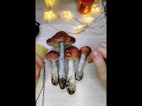 Видео: «Грибы подосиновики из ваты»