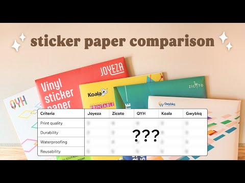 Видео: Лучшая виниловая матовая самоклеящаяся бумага? ✧ Тестирование: joyeza, Zicoto, QYH, Gwybkq, Koala