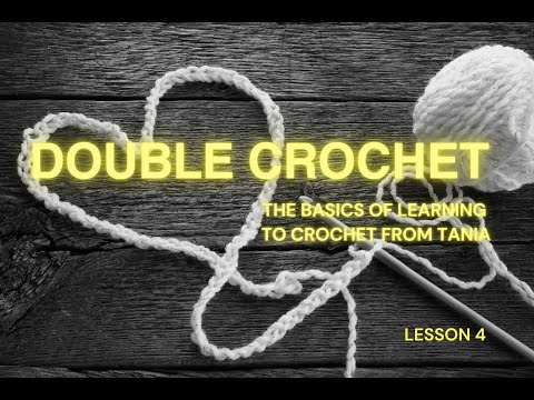 Видео: Double crochet stitch (dc). Crochet for beginners. Lesson 4. Стовпчик з накидом (сн). Урок 4.