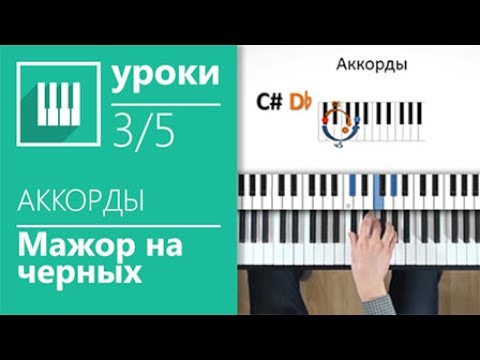 Видео: ✅🎹АККОРДЫ НА ПИАНИНО (3/5) - МАЖОР НА ЧЕРНЫХ КЛАВИШАХ (MUSICITS.FUN)