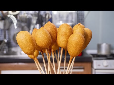 Видео: Корн доги или самые вкусные сосиски в тесте.