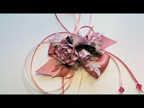 Видео: МК Бутоньерка 💖. Свадебный декор. Wedding decoration 💝