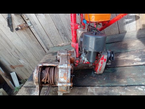 Видео: Мотолебёдка мл2000м с бензопилой Урал. Обзор и тест.