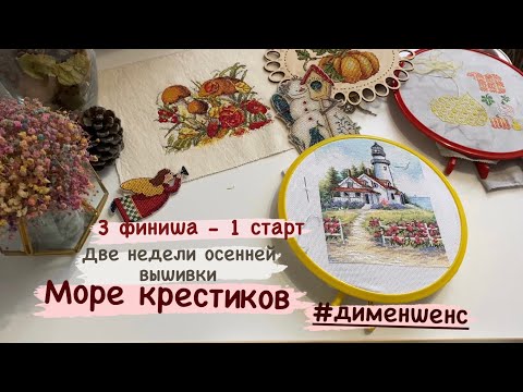 Видео: Две недели осенней вышивки пролетели и завершились тремя финишами и одним молниеносным стартом!