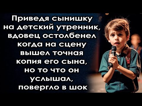 Видео: Приведя сынишки на утренник, он остолбенел когда на сцену вышел точная копия его сына