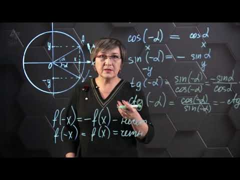 Видео: Четность, нечетность тригонометрических функций. 9 класс.
