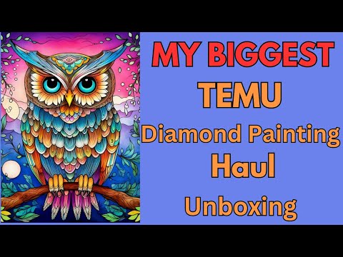 Видео: Мой самый большой улов алмазной картины TEMU — Распаковка — Diamond Art —
