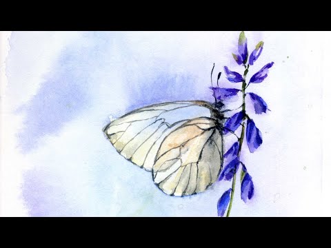 Видео: Мастер-класс #87  Бабочка и полевые цветы