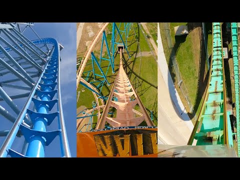 Видео: Все американские горки в Six Flags Over Texas! Вид с переднего сиденья!