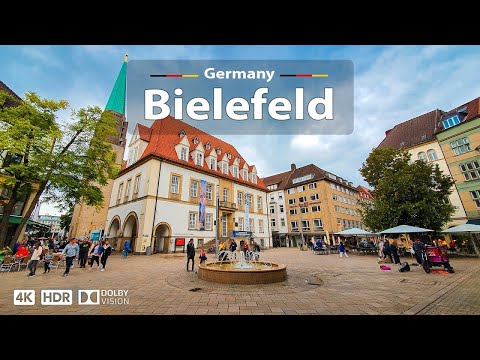 Видео: Билефельд, Германия 🇩🇪 | Удивительная прогулка по городу 🌤️ 4K 60fps HDR |  2025