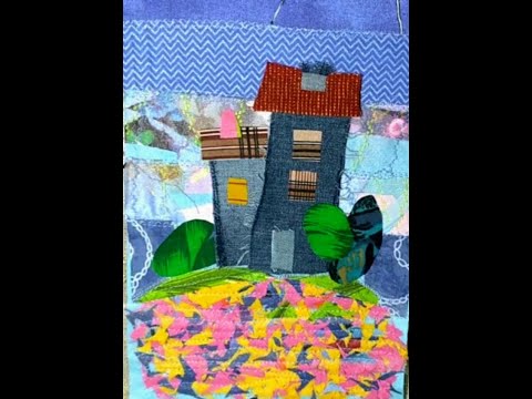 Видео: (часть 1) Лоскутная картинка из любых тканей #лоскутноешитье #handmade