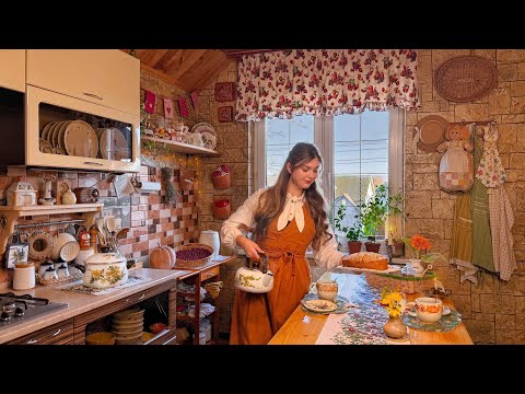 Видео: Уютный побег к сельской жизни | Поиск маленьких радостей в дни при свечах: шитьё & готовка