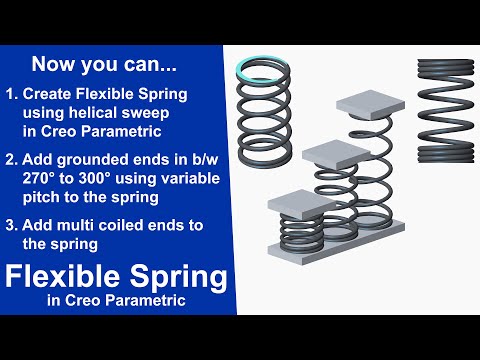 Видео: Создание гибкой пружины с заземленным концом и многовитковым концом с использованием спиральной р...