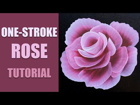Видео: One Stroke Rose: урок по аквагриму