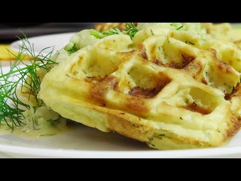 Видео: Картофельные вафли с курицей в электровафельнице GF-020 Waffle Pro