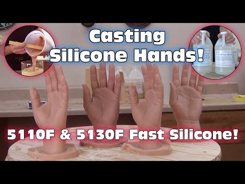 Видео: Отливка силиконовой руки-реквизита