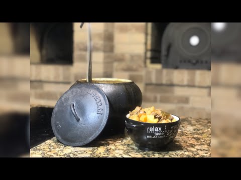 Видео: Жаркое по хрен знает каковски... в русской печи.