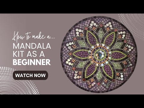 Видео: Создание мозаичной мандалы из набора | Простой проект для начинающих | Мозаичные произведения иск...