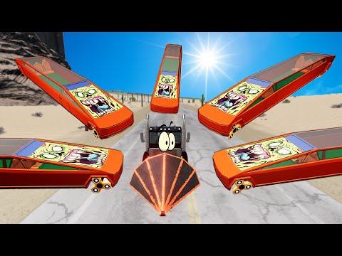 Видео: УВИДИШЬ ДЛИННЫЕ ТЕСЛА-ЗОМБИ, ЖМИ НА ГАЗ! Гоша и Чич. Погони в BeamNG Drive.