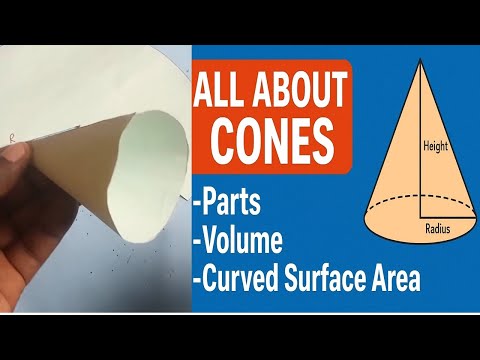 Видео: Конус | Части, объём, площадь поверхности и решённые примеры
