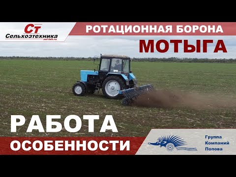 Видео: Борона мотыга Попова | Как и когда работать ротационной бороной