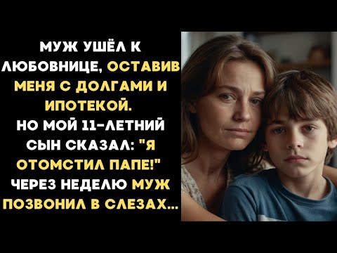 Видео: Муж ушёл к любовнице, оставив меня с долгами и ипотекой  Но мой 11 летний сын