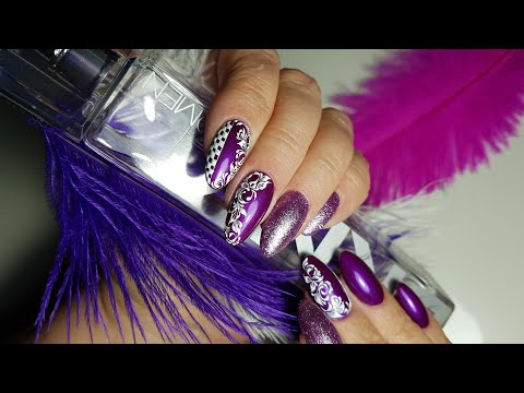 Видео: Укрепление ногтей с удлинением./Вензеля!/Быстрое наращивание.