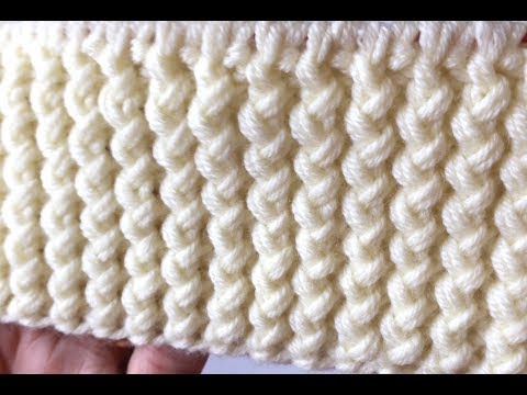 Видео: Вяжем по кругу узор хлебный колос спицами