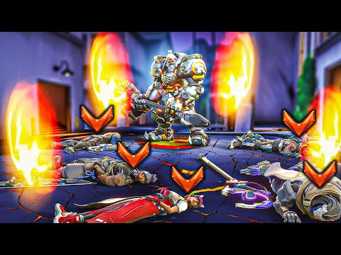 Видео: 1 Райнхардт с БЕСКОНЕЧНЫМИ СПОСОБНОСТЯМИ против 5 бронзовых игроков — кто победит?! (Overwatch 2)