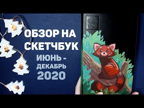 Видео: Обзор На Скетчбук // Июнь - Декабрь 2020