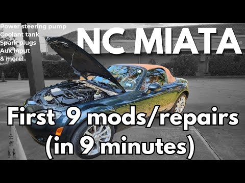 Видео: БЮДЖЕТНАЯ СБОРКА NC MIATA: 9 МОДИФИКАЦИЙ И РЕМОНТОВ ЗА 9 МИНУТ (обслуживание при большом пробеге)...