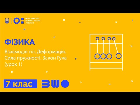 Видео: 7 клас. Фізика. Взаємодія тіл. Деформація. Сила пружності. Закон Гука (урок 1)