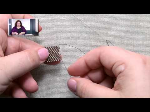 Видео: Стежки: добавление и окончание нити в узоре «пейоте»