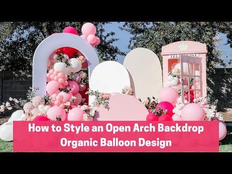 Видео: Урок по гирлянде из воздушных шаров | Как оформить фон с открытой аркой | Учебное пособие по откр...