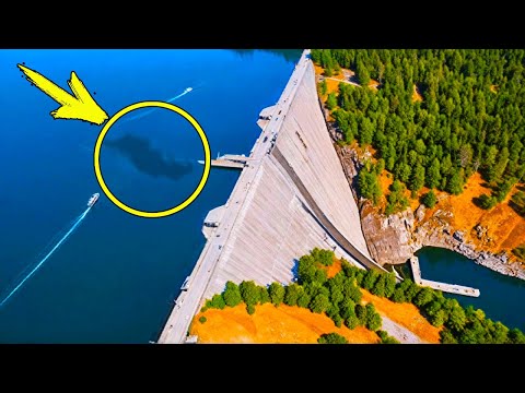 Видео: Мужчина запустил беспилотник над плотиной. Пару минут спустя он замечает Удивительное!