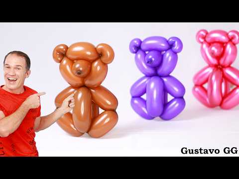 Видео: ФИГУРЫ ИЗ ШАРОВ ДЛЯ НАЧИНАЮЩИХ 😊👍 - Медведь из шаров - Как делать фигуры из шаров - Gustavo gg
