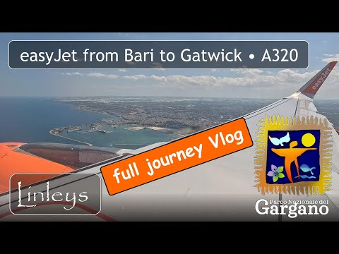 Видео: Видеоблог о путешествиях • Из Бари (Италия) в Лондон (Гатвик) с EasyJet • Целый день приключений ...