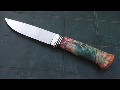 Видео: охотничий нож рукоять кап трёхцветный