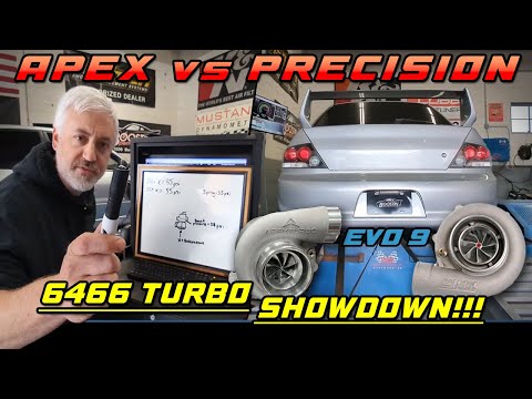 Видео: Apex против Precision — Турбокомпрессор 6466: состязание — Динамометрические испытания — Турбо — ...