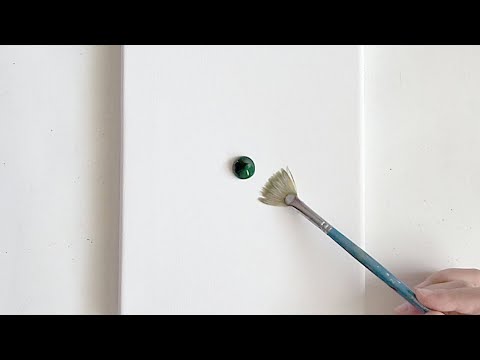 Видео: Как рисовать зеленые лесные пейзажи с цветочными полями / Акриловые краски