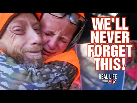 Видео: Он сделал это! Момент, который мы никогда не забудем! Земля дарит! Отец, сын, охота на оленей — У...