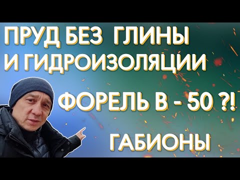 Видео: Пруд без глины и гидроизоляции? Форель в -50. Что такое габионы.