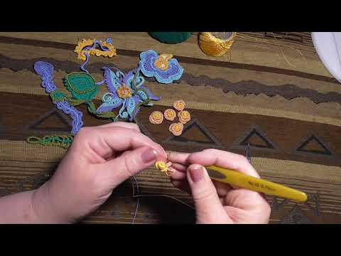 Видео: ВЯЗАНИЕ! МК Цветочка веточки для сумки .