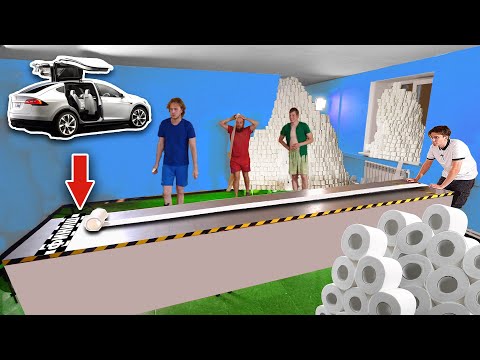 Видео: РАССКРУТИ РУЛОН БУМАГИ, ЧТОБЫ ВЫИГРАТЬ МАШИНУ *тесла*