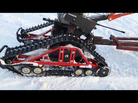 Видео: Мотоблок Патриот на гусеницах