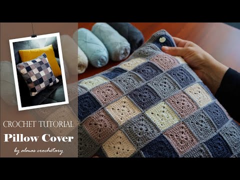 Видео: Супер милый учебник по вязанию крючком💙 Вам понравится этот узор на подушке крючком!