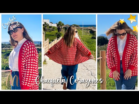 Видео: 🧶✨ Вяжем Куртку с Сердечками 💖 Легкий Пошаговый Урок 🧶😍