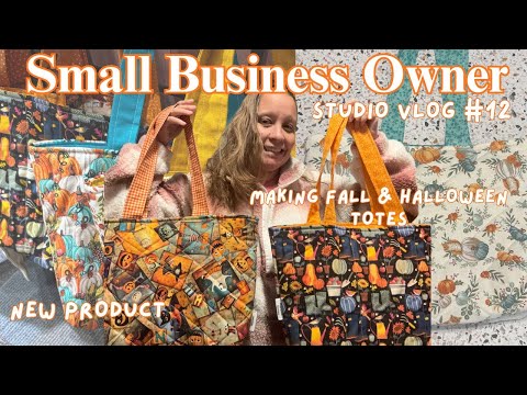 Видео: Видеоблог о малом бизнесе №12: 🍁 👜 Изготовление стеганых сумок-тоут на осень и Хэллоуин для моего...